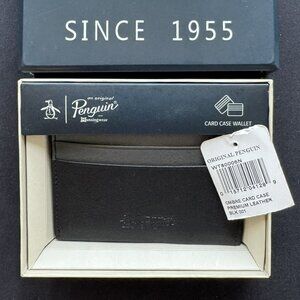 Original Penguin Black Multicolor Card Case